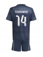 Real Madrid Aurelien Tchouameni #14 Replika Borta Kläder Barn 2025-26 Kortärmad (+ byxor)